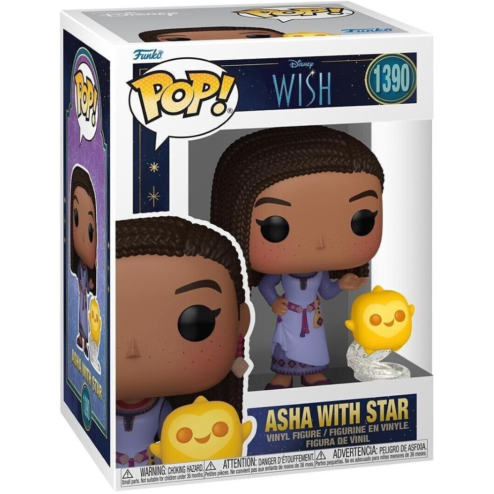Funko Pop Disney - Wish - Pop & Buddy Funko Vinyl Figure 1390 Asha W/ Star 9Cm 31/12/23
