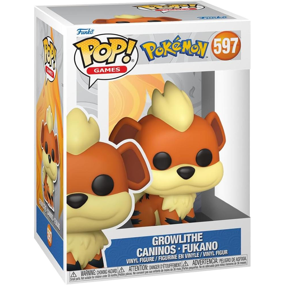 Funko Pop Pokemon - Vinyl Figure 597 Growlithe (Emea) 9Cm