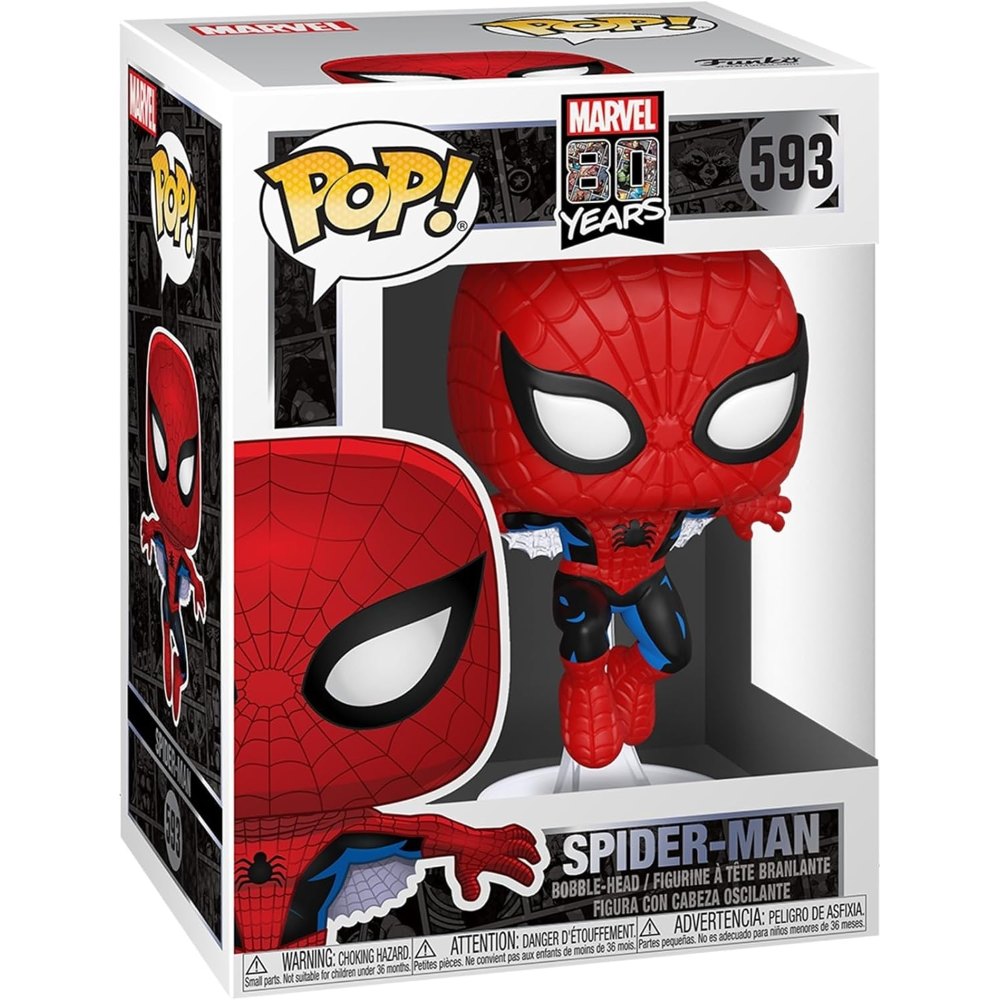 Funko Pop Marvel 80Th - First Appearance - Pop Funko Vinyl Figure 593 Spider Man 9Cm