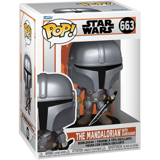 Funko Pop Star Wars: The Mandalorian S9 - Vinyl Figure 663 The Mandalorian W/Darksaber 9Cm