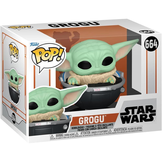 Funko Pop Star Wars: The Mandalorian S9 - Vinyl Figure 664 Grogu W/Prama 9Cm