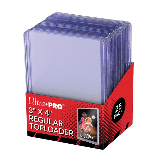 Ultra-Pro E-81222 - 25 Toploader 3" X 4" - Clear Regular