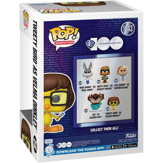 Funko Pop Warner Bros: 100th Anniversary - Looney Tunes - Vinyl Figure 1243 Tweety As Velma 9cm