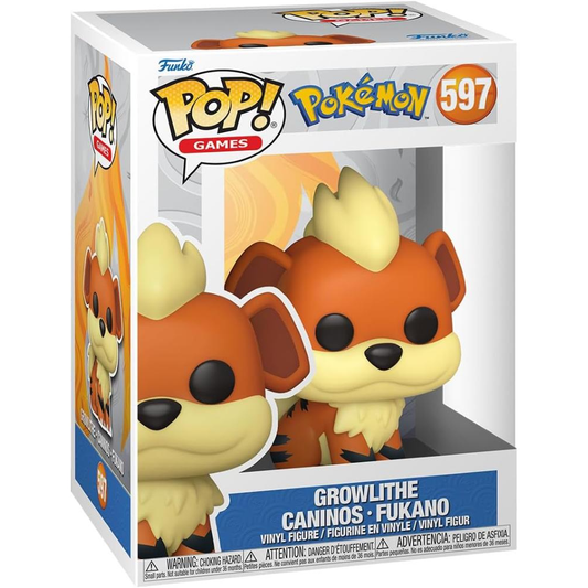 Funko Pop Pokemon - Vinyl Figure 597 Growlithe (Emea) 9Cm