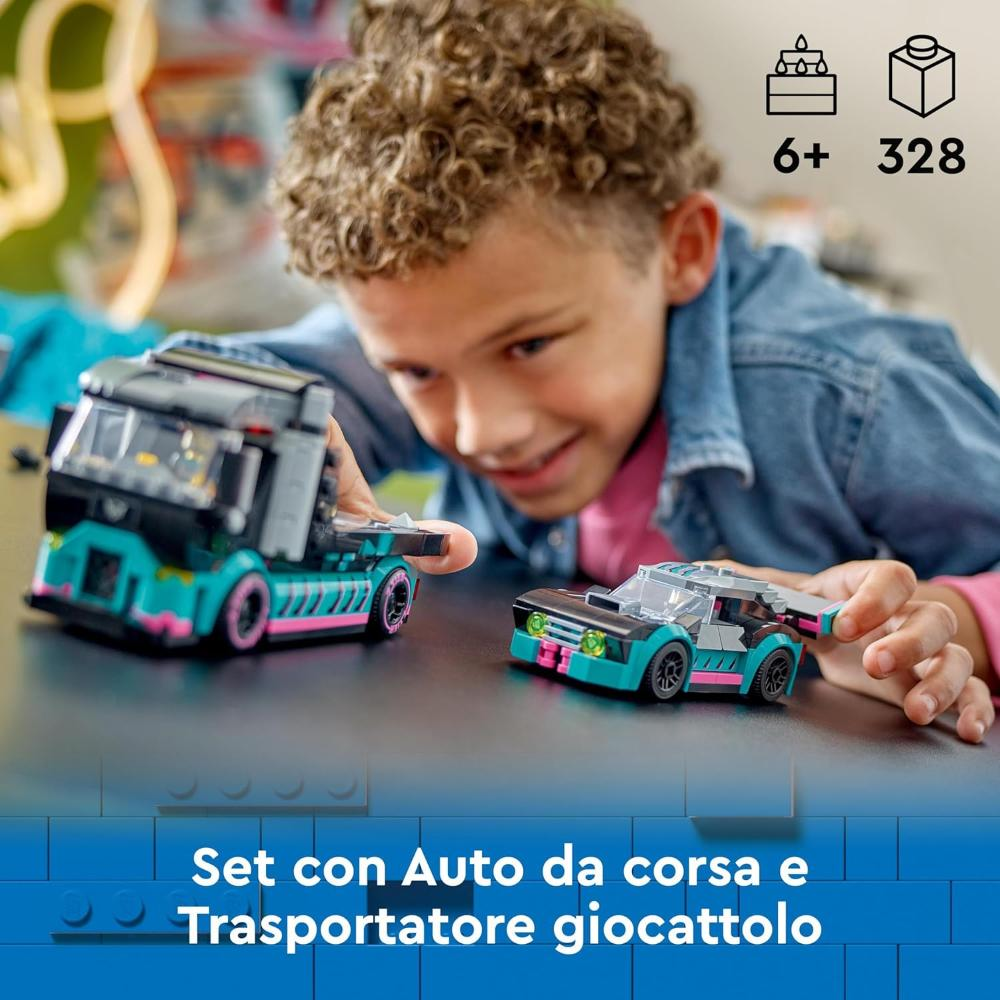 LEGO Auto da corsa e trasportatore 60406
