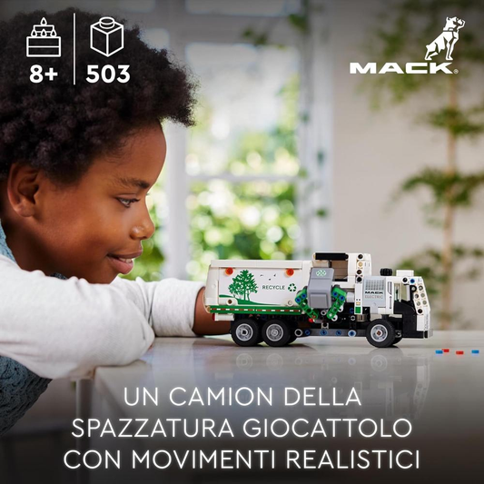 LEGO Camion della spazzatura Mack® LR Electric 42167