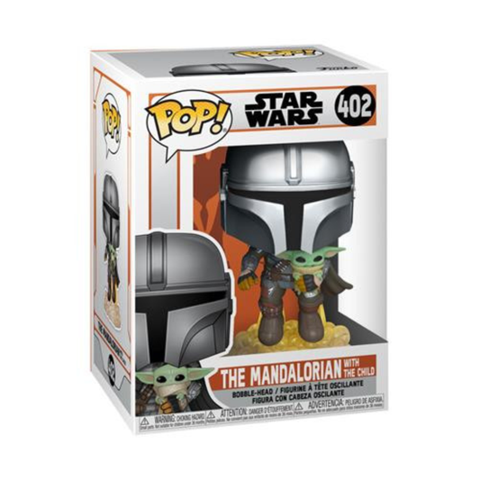 Funko Pop Star Wars - The Mandalorian - Vinyl Figure 402 Mando Flying W/ Jet Pack 9Cm