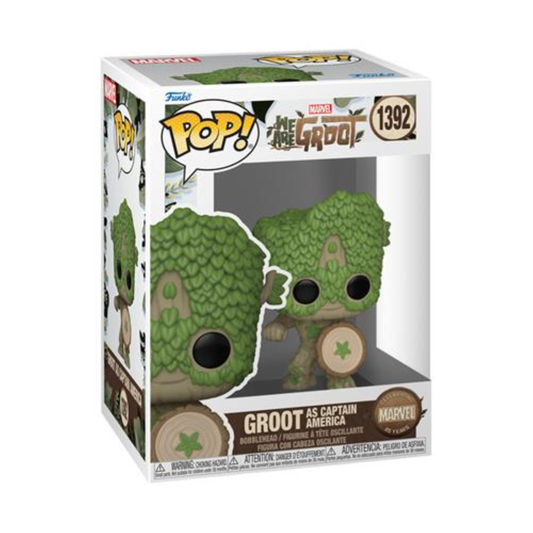 Funko Pop Marvel: We Are Groot - Vinyl Figure 1392 Captain America 9cm 31/08/24