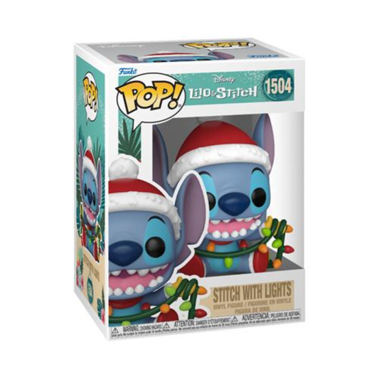 Funko Pop Disney: Holiday - Lilo & Stitich - Vinyl Figure 1504 Stitch W/Lights 9cm 31/10/24