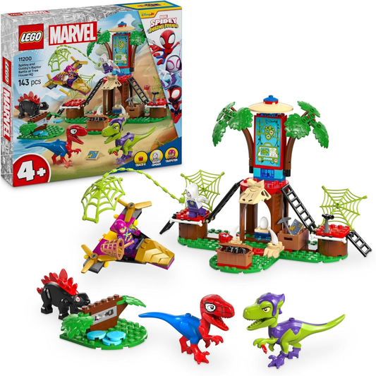 LEGO Battaglia Con Il Raptor Al Quartier Generale Sull’Albero Di Spider-Man E Gobby 11200