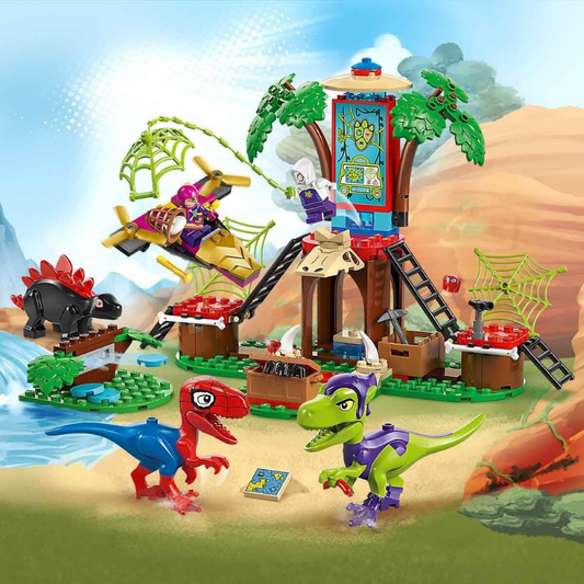 LEGO Battaglia Con Il Raptor Al Quartier Generale Sull’Albero Di Spider-Man E Gobby 11200