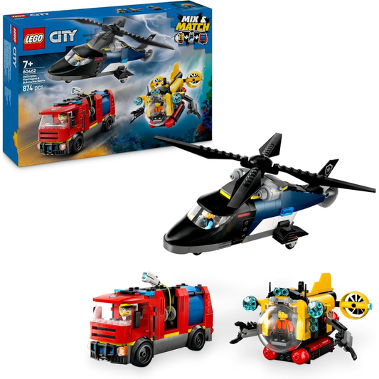 LEGO Elicottero, autopompa e sottomarino 60462