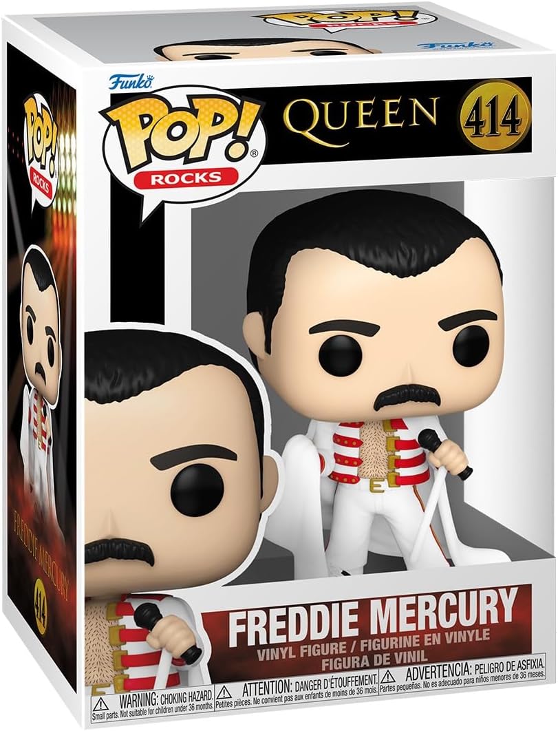 Funko Pop Queen - Pop Funko Vinyl Figure 414 Freddie Mercury With Cape 9cm