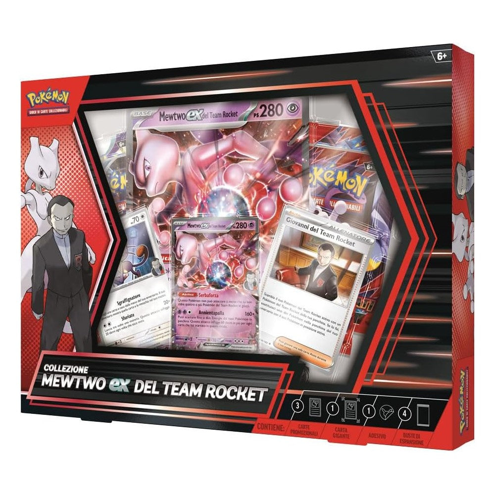 Pokémon Collezione Mewtwo ex del Team Rocket – Con Carta Oversize + 4 Bustine GCC (ITA)