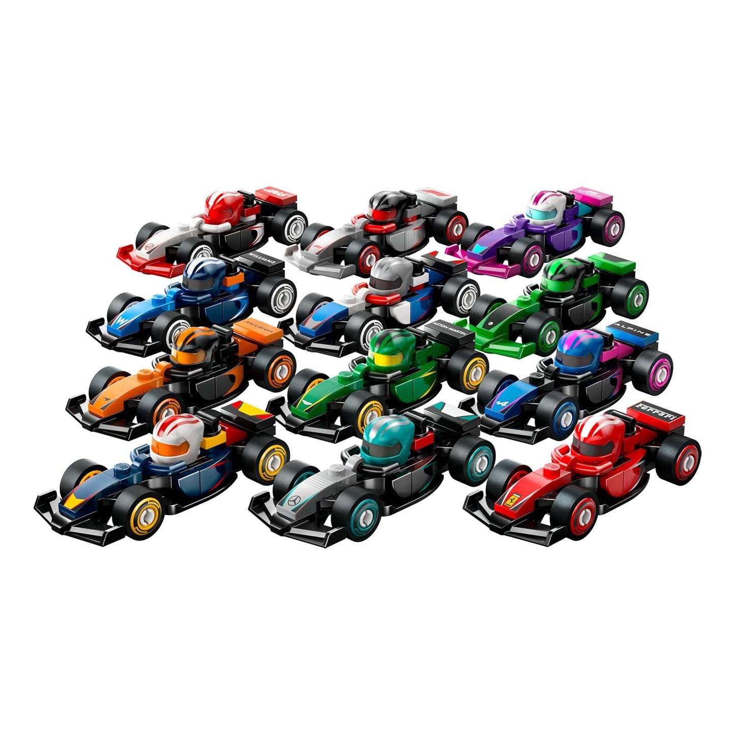 LEGO Minifigures Monoposto di F1 Set Completo 12 Auto da Collezione 71048
