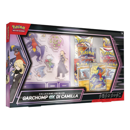 Pokémon – Collezione Premium Garchomp ex di Camilla (ITA) | Set da Collezione con 6 Buste